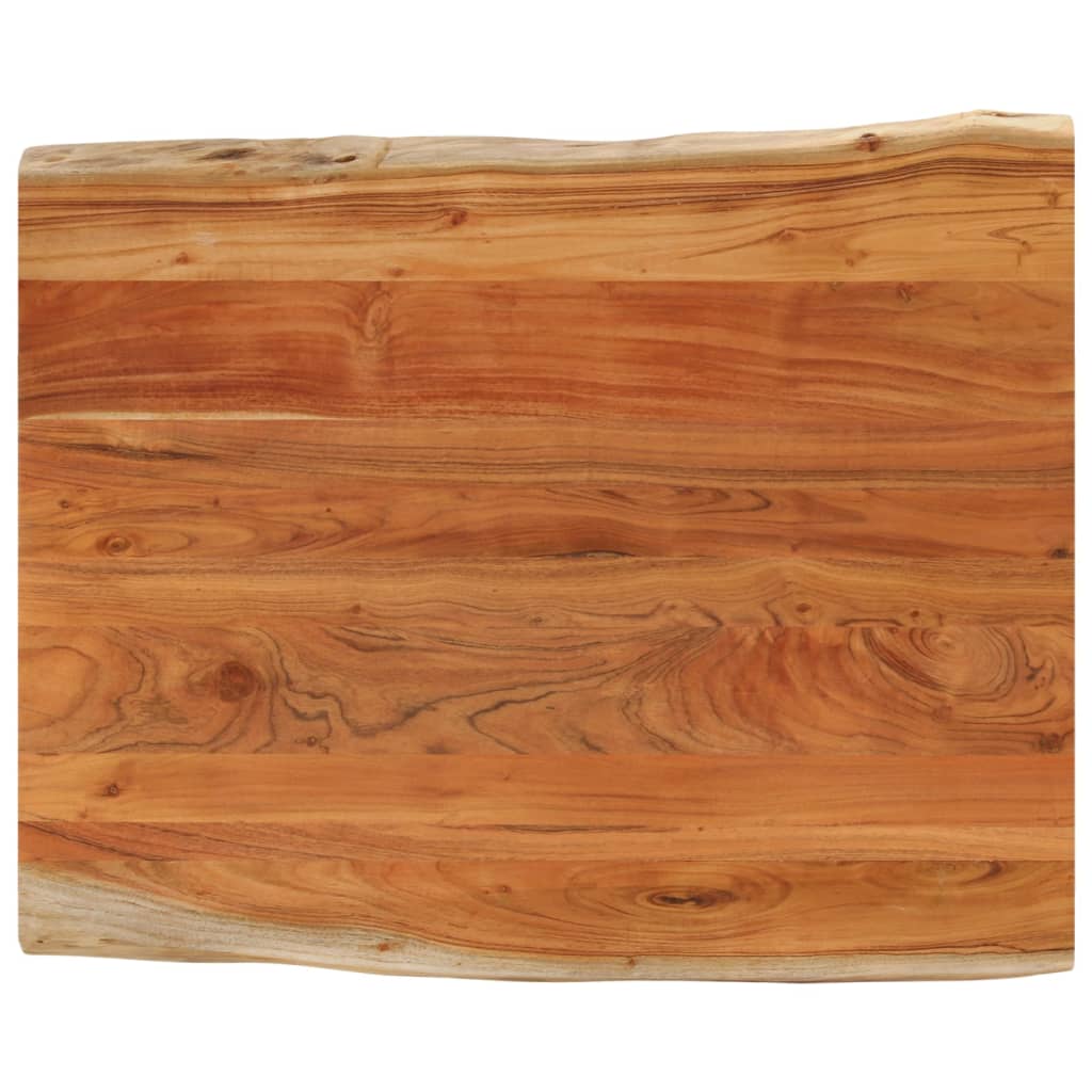 vidaXL Tischplatte 110x80x3,8cm Rechteckig Massivholz Akazie Baumkante