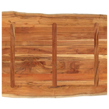 vidaXL Tischplatte 110x80x3,8cm Rechteckig Massivholz Akazie Baumkante