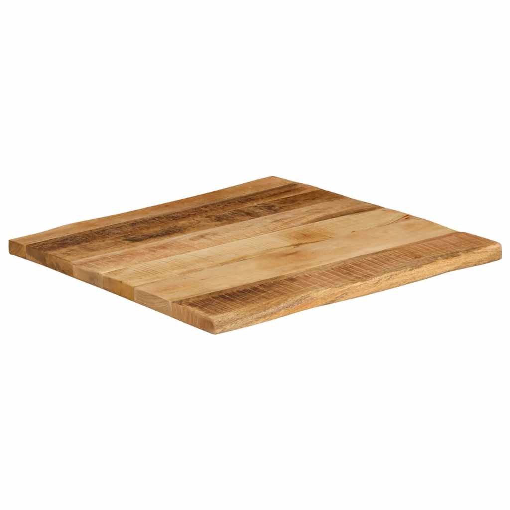 vidaXL Tischplatte mit Baumkante 40x40x2,5 cm Raues Mango Massivholz