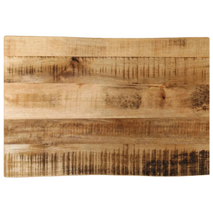 vidaXL Tischplatte mit Baumkante 60x40x2,5 cm Raues Mango Massivholz