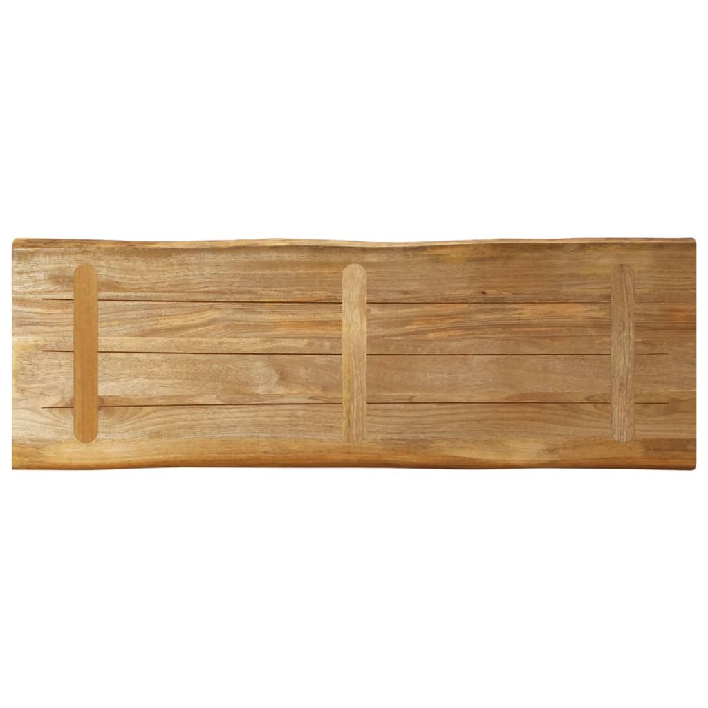 vidaXL Tischplatte mit Baumkante 110x40x2,5 cm Raues Mango Massivholz