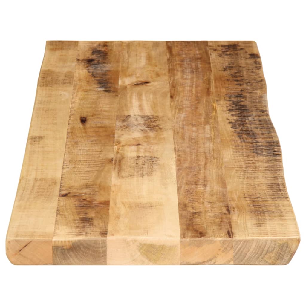 vidaXL Tischplatte mit Baumkante 120x40x2,5 cm Raues Mango Massivholz