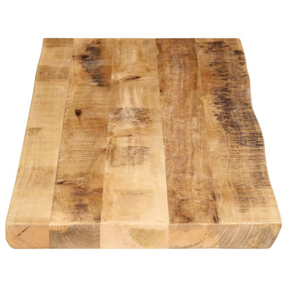vidaXL Tischplatte mit Baumkante 120x40x2,5 cm Raues Mango Massivholz