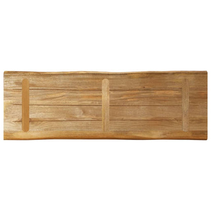 vidaXL Tischplatte mit Baumkante 120x40x2,5 cm Raues Mango Massivholz