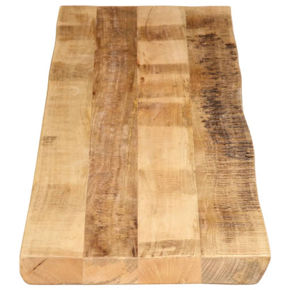 vidaXL Tischplatte mit Baumkante 160x40x2,5 cm Raues Mango Massivholz