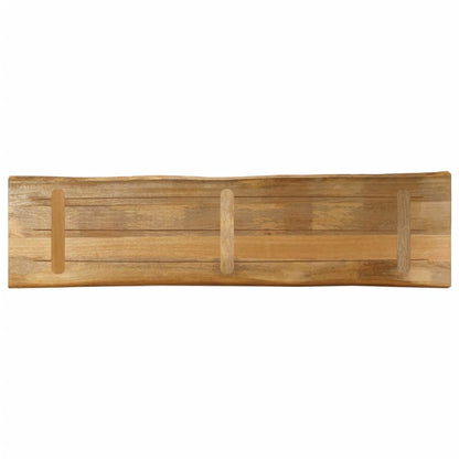 vidaXL Tischplatte mit Baumkante 180x40x2,5 cm Raues Mango Massivholz