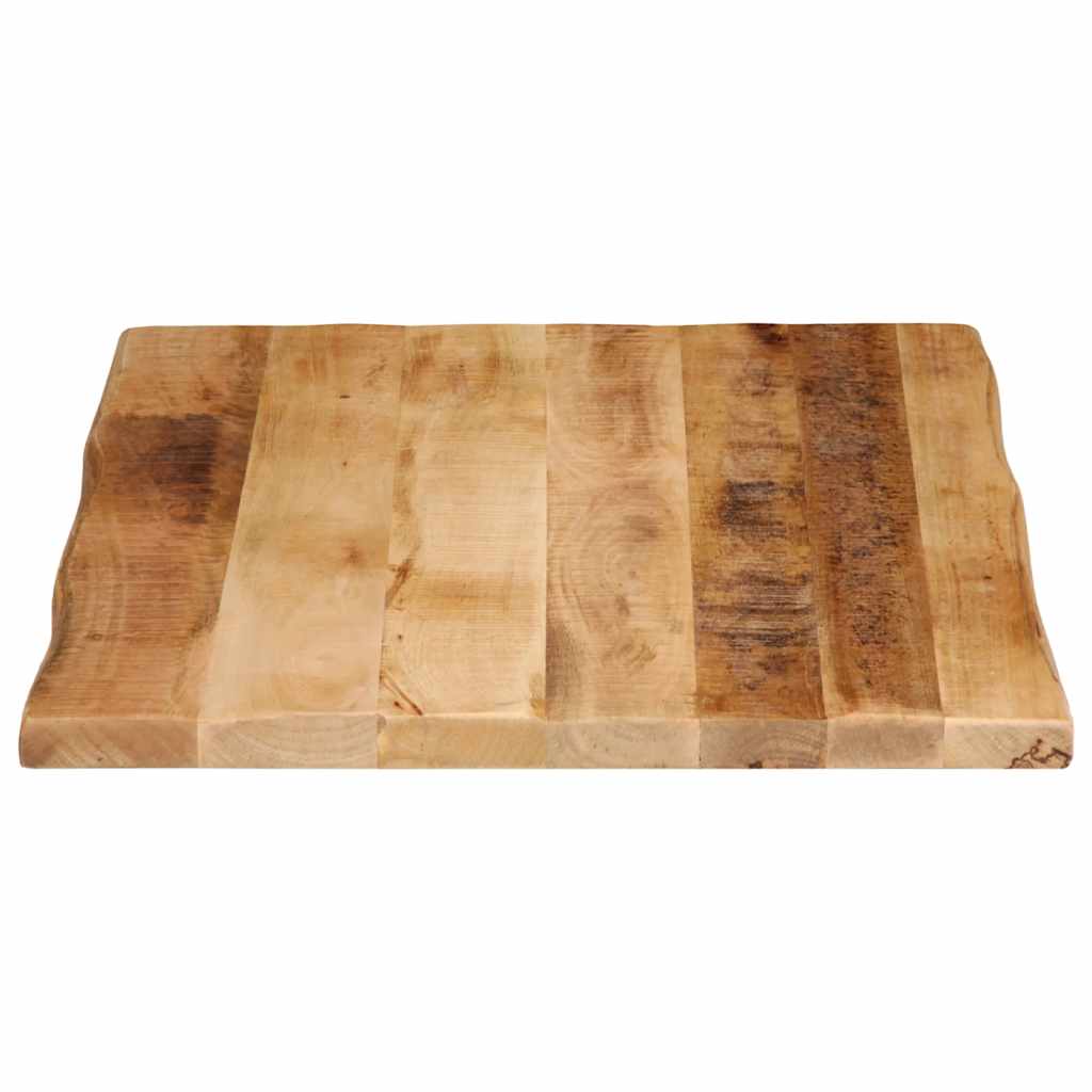 vidaXL Tischplatte mit Baumkante 80x60x2,5 cm Raues Mango Massivholz