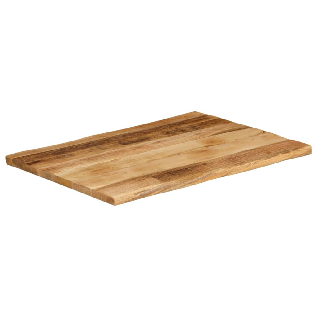 vidaXL Tischplatte mit Baumkante 90x60x2,5 cm Raues Mango Massivholz