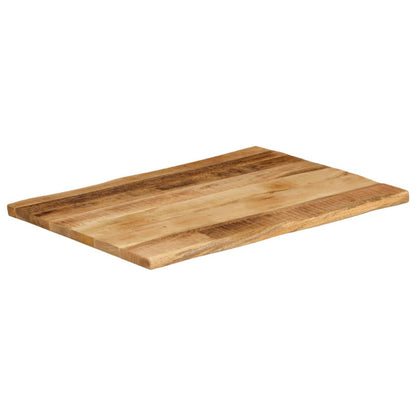 vidaXL Tischplatte mit Baumkante 90x60x2,5 cm Raues Mango Massivholz