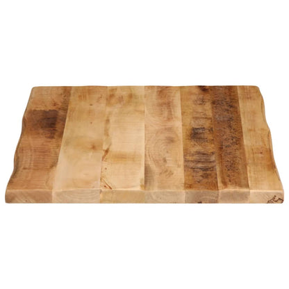 vidaXL Tischplatte mit Baumkante 90x60x2,5 cm Raues Mango Massivholz