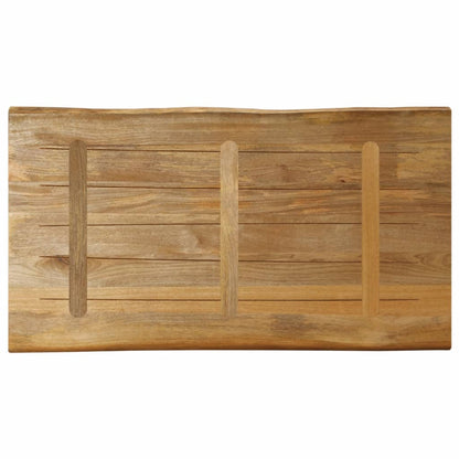 vidaXL Tischplatte mit Baumkante 100x60x2,5 cm Raues Mango Massivholz