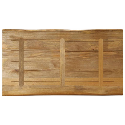 vidaXL Tischplatte mit Baumkante 110x60x2,5 cm Raues Mango Massivholz