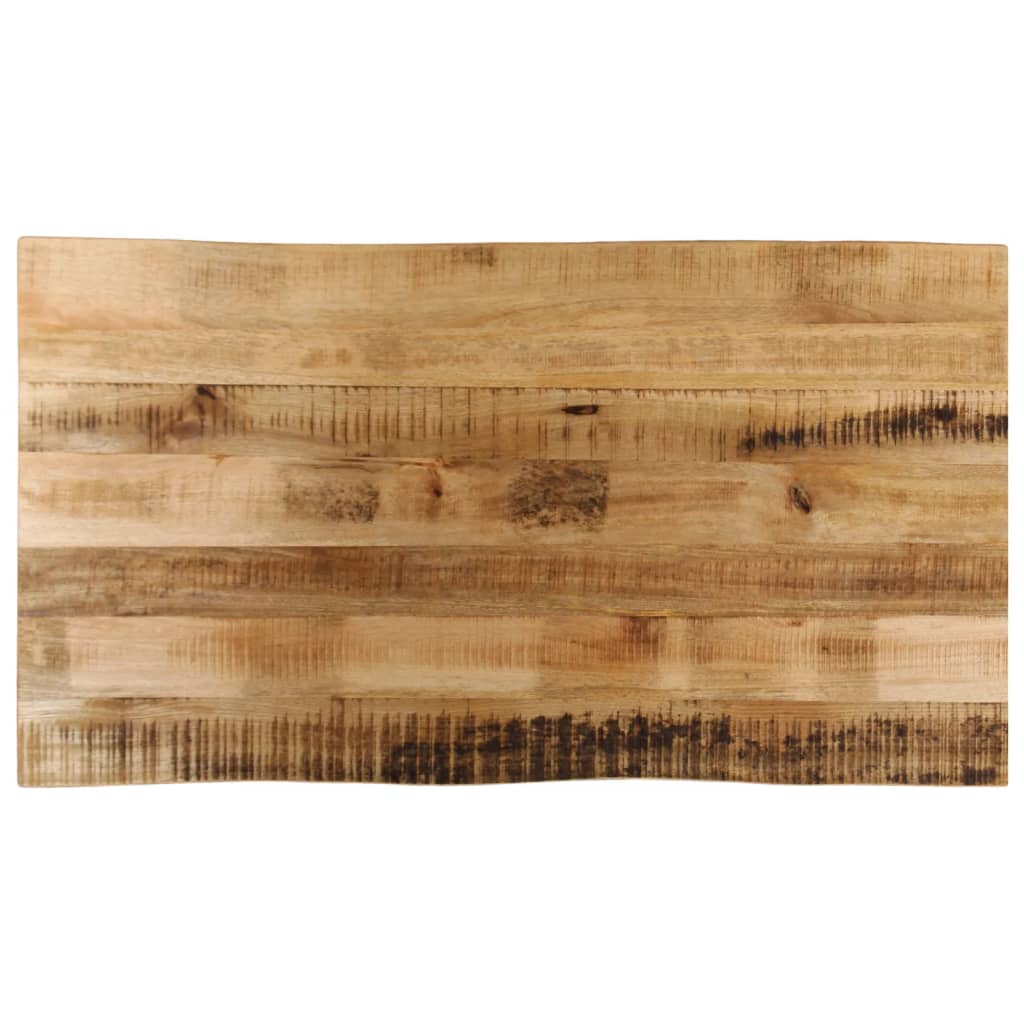 vidaXL Tischplatte mit Baumkante 120x60x2,5 cm Raues Mango Massivholz