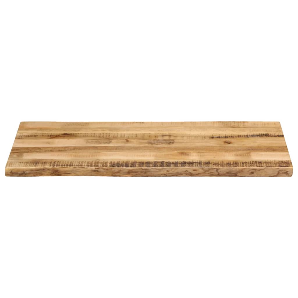 vidaXL Tischplatte mit Baumkante 120x60x2,5 cm Raues Mango Massivholz