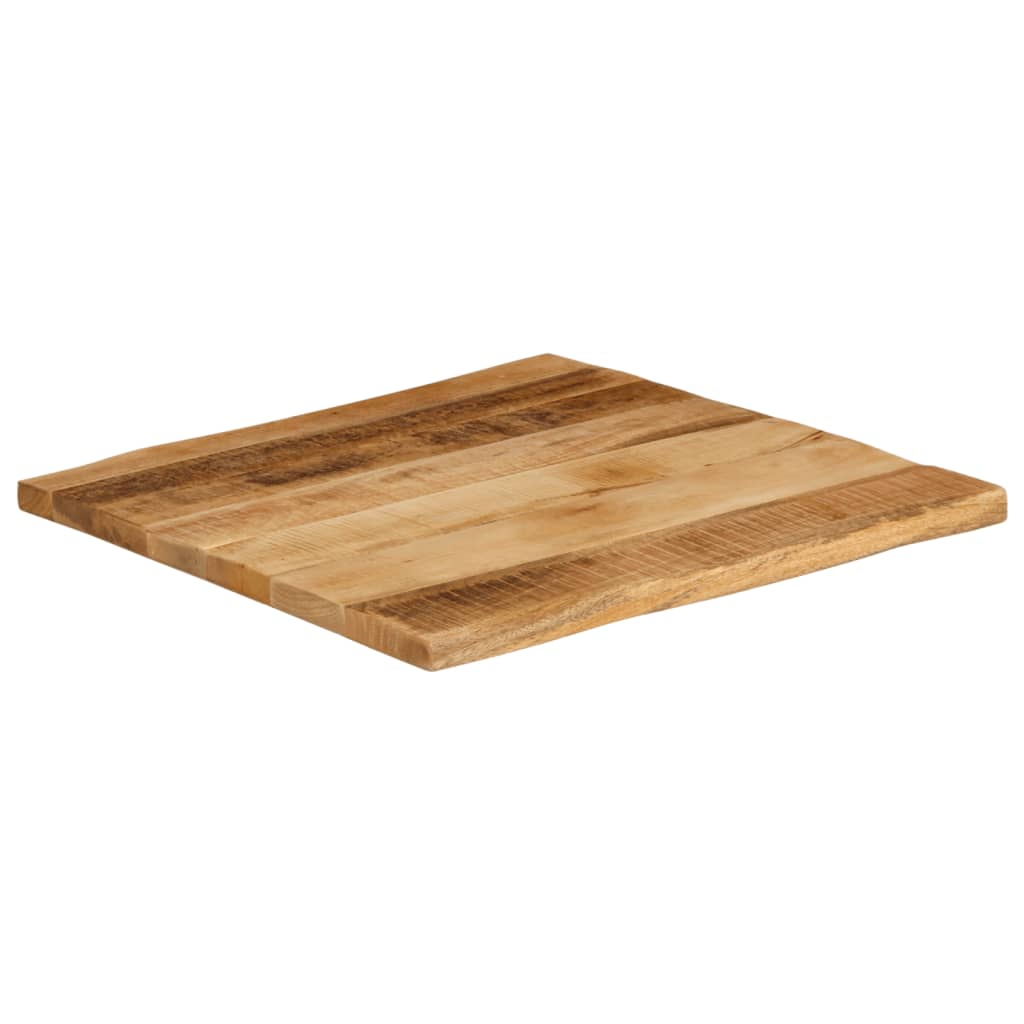 vidaXL Tischplatte mit Baumkante 80x80x2,5 cm Raues Mango Massivholz