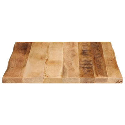 vidaXL Tischplatte mit Baumkante 80x80x2,5 cm Raues Mango Massivholz