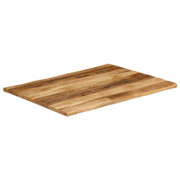 vidaXL Tischplatte mit Baumkante 100x80x2,5 cm Raues Mango Massivholz