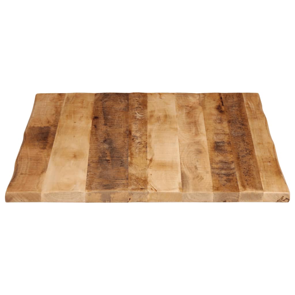 vidaXL Tischplatte mit Baumkante 100x80x2,5 cm Raues Mango Massivholz