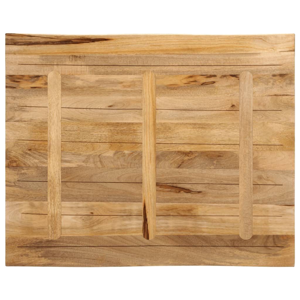 vidaXL Tischplatte mit Baumkante 100x80x2,5 cm Raues Mango Massivholz