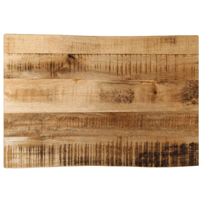vidaXL Tischplatte mit Baumkante 70x40x3,8 cm Raues Mango Massivholz