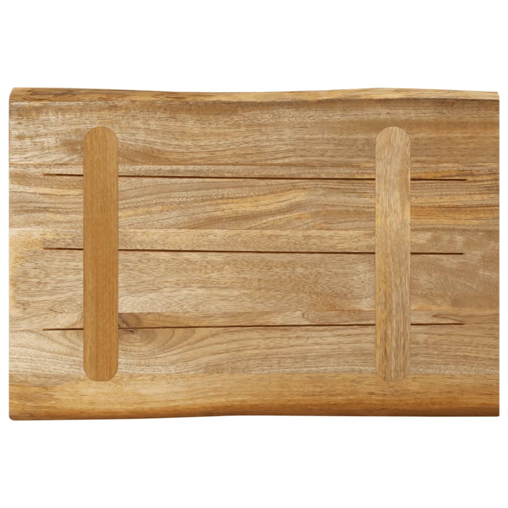 vidaXL Tischplatte mit Baumkante 70x40x3,8 cm Raues Mango Massivholz