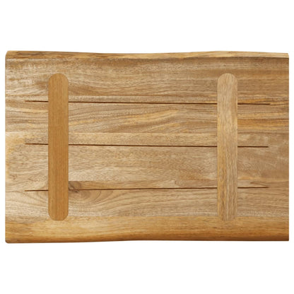 vidaXL Tischplatte mit Baumkante 70x40x3,8 cm Raues Mango Massivholz