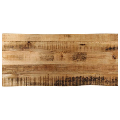 vidaXL Tischplatte mit Baumkante 80x40x3,8 cm Raues Mango Massivholz