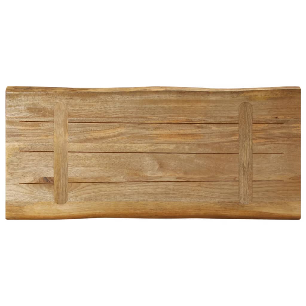 vidaXL Tischplatte mit Baumkante 80x40x3,8 cm Raues Mango Massivholz