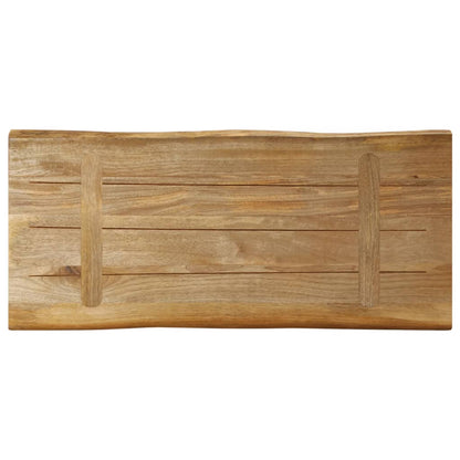 vidaXL Tischplatte mit Baumkante 80x40x3,8 cm Raues Mango Massivholz