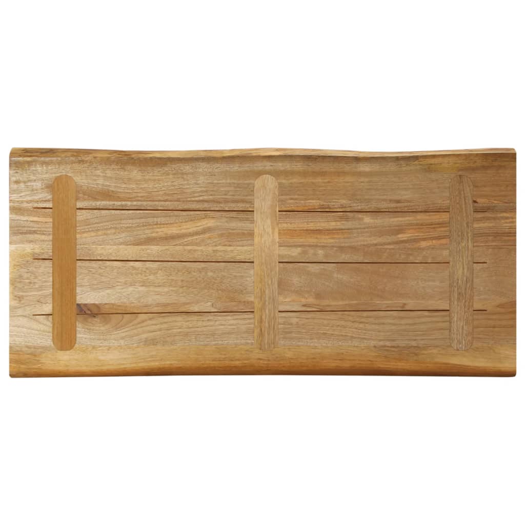 vidaXL Tischplatte mit Baumkante 90x40x3,8 cm Raues Mango Massivholz