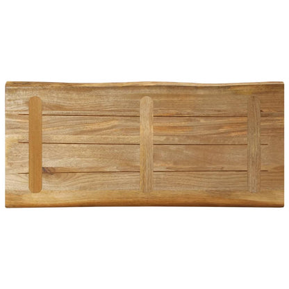 vidaXL Tischplatte mit Baumkante 90x40x3,8 cm Raues Mango Massivholz
