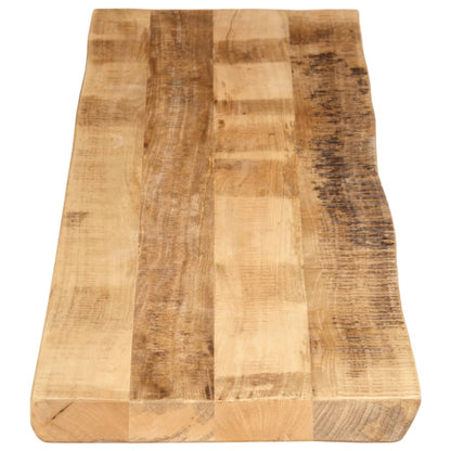 vidaXL Tischplatte mit Baumkante 160x40x3,8 cm Raues Mango Massivholz