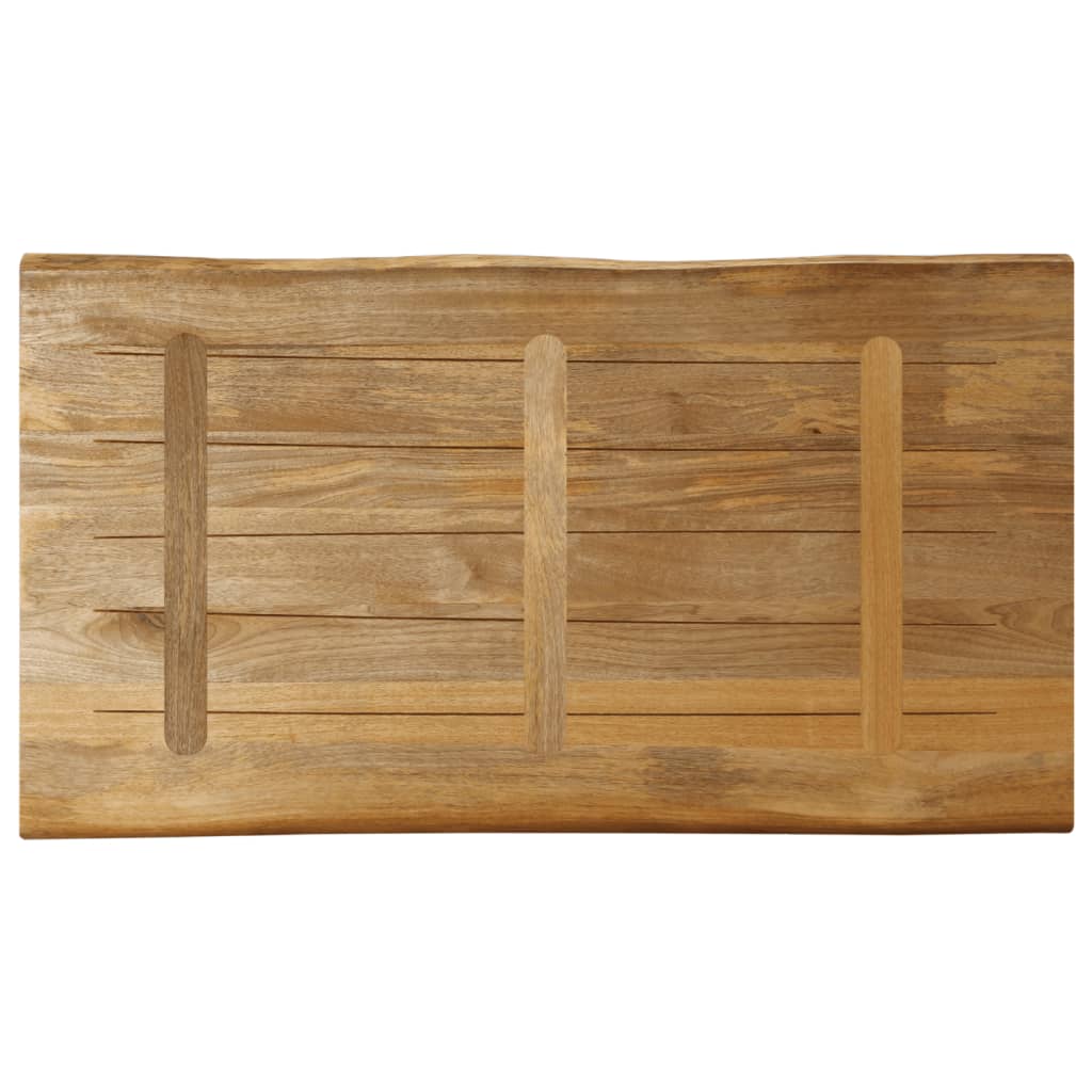 vidaXL Tischplatte mit Baumkante 110x60x3,8 cm Raues Mango Massivholz