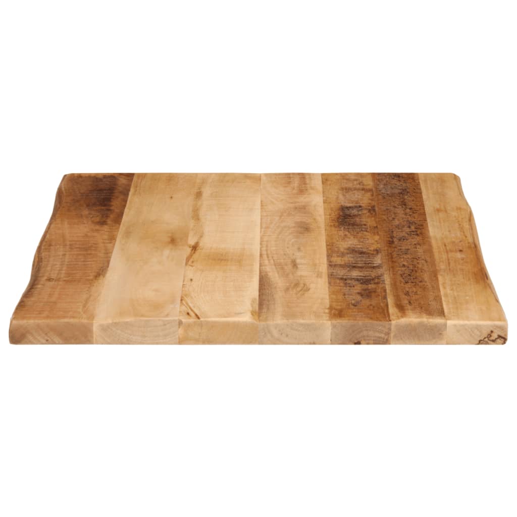 vidaXL Tischplatte mit Baumkante 80x80x3,8 cm Raues Mango Massivholz