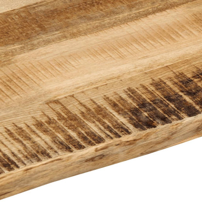 vidaXL Tischplatte mit Baumkante 80x80x3,8 cm Raues Mango Massivholz