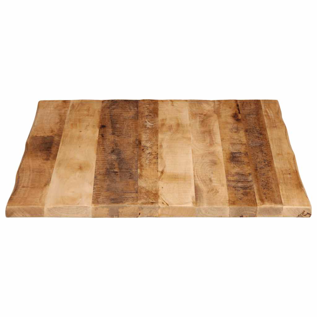 vidaXL Tischplatte mit Baumkante 100x80x3,8 cm Raues Mango Massivholz