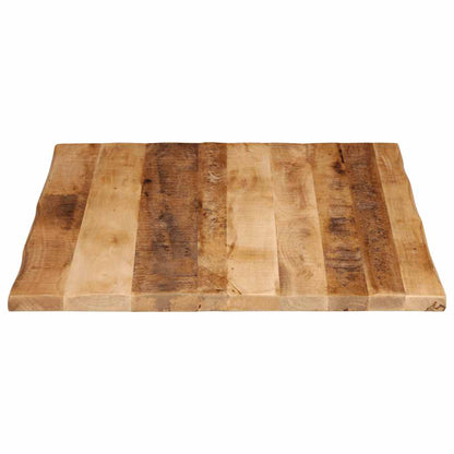 vidaXL Tischplatte mit Baumkante 100x80x3,8 cm Raues Mango Massivholz
