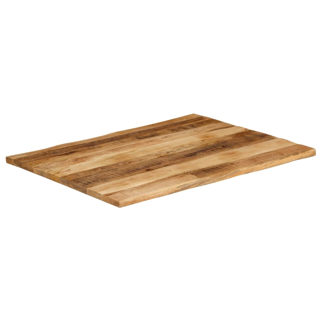 vidaXL Tischplatte mit Baumkante 110x80x3,8 cm Raues Mango Massivholz