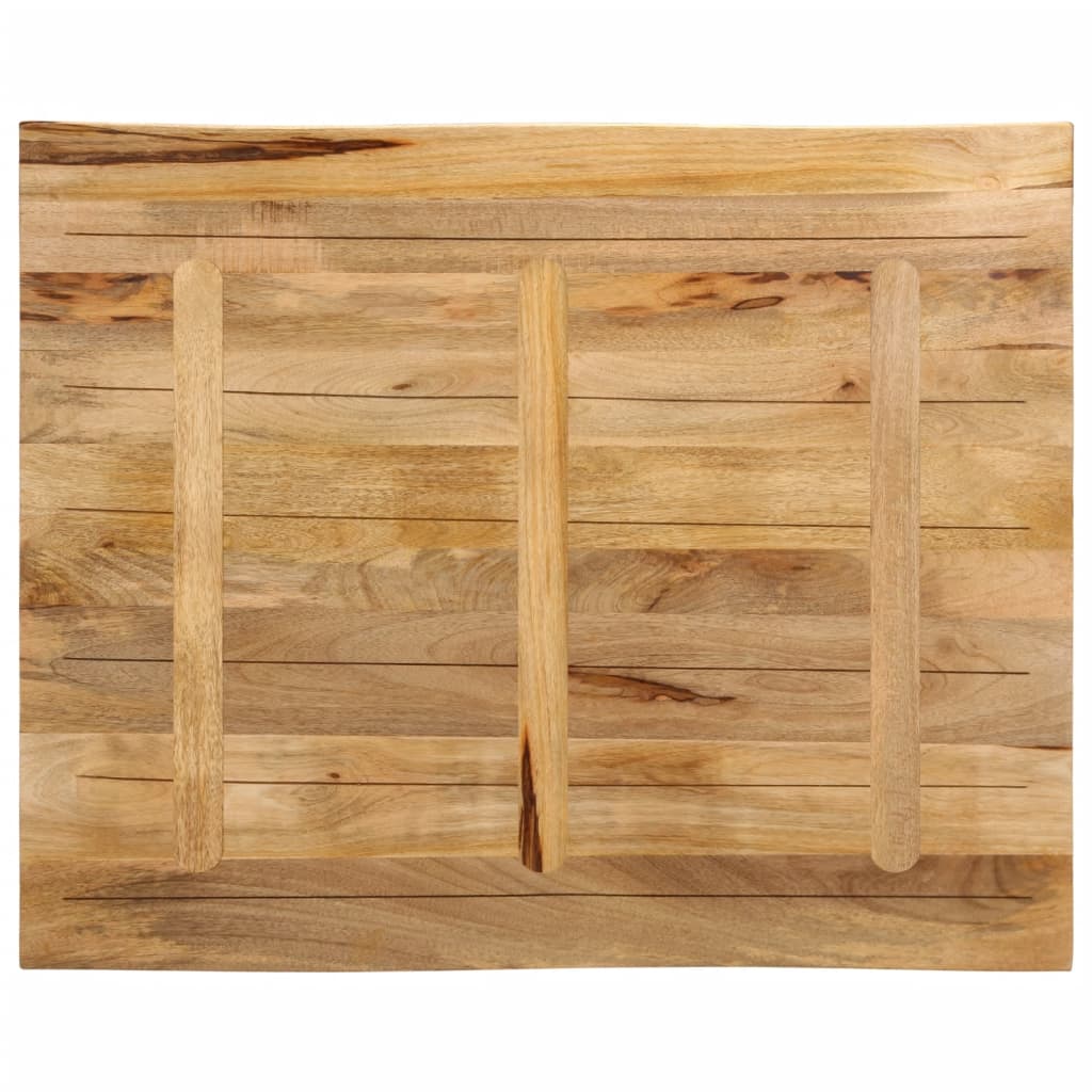 vidaXL Tischplatte mit Baumkante 110x80x3,8 cm Raues Mango Massivholz