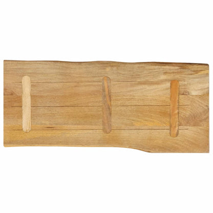 vidaXL Tischplatte mit Baumkante 80x40x2,5 cm Massivholz Mango