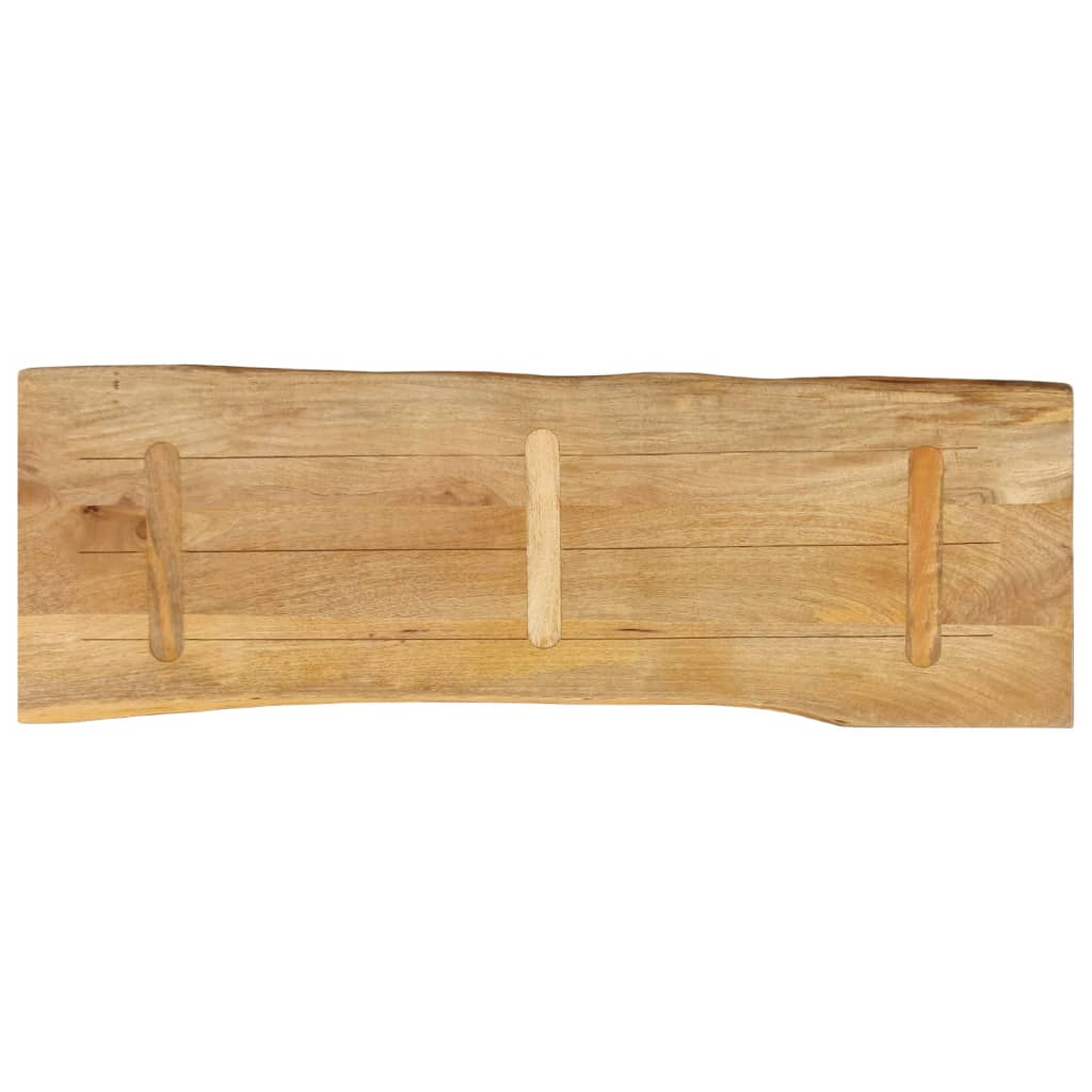 vidaXL Tischplatte mit Baumkante 110x40x2,5 cm Massivholz Mango