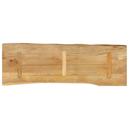 vidaXL Tischplatte mit Baumkante 110x40x2,5 cm Massivholz Mango