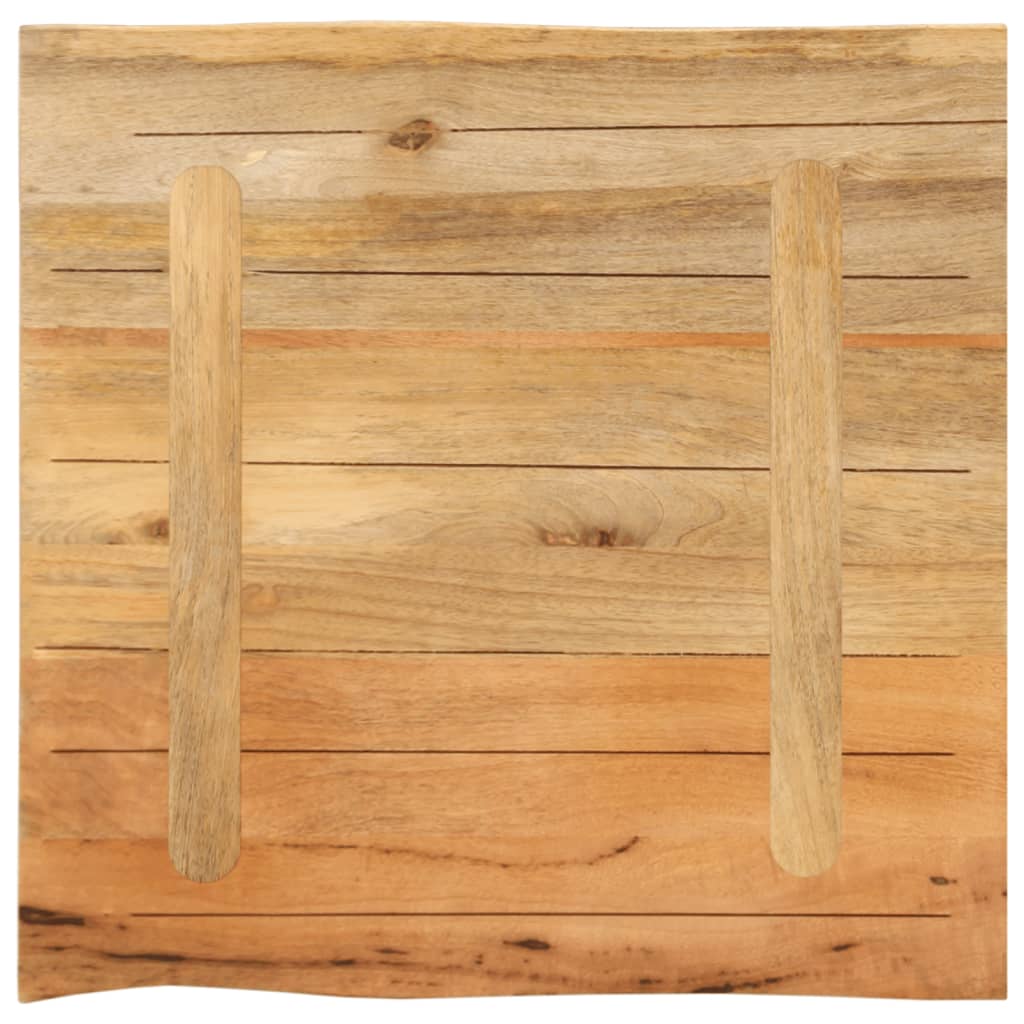 vidaXL Plateau de table avec bords naturels 60x60x2,5 cm Bois de manguier massif