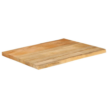 vidaXL Plateau de table à bord naturel 80x60x2,5 cm Bois de manguier massif
