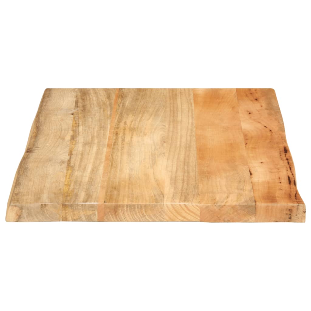 vidaXL Plateau de table à bord naturel 80x60x2,5 cm Bois de manguier massif