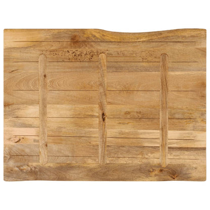 vidaXL Tischplatte mit Baumkante 100x80x2,5 cm Massivholz Mango