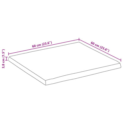 vidaXL Tischplatte mit Baumkante 60x60x3,8 cm Massivholz Mango