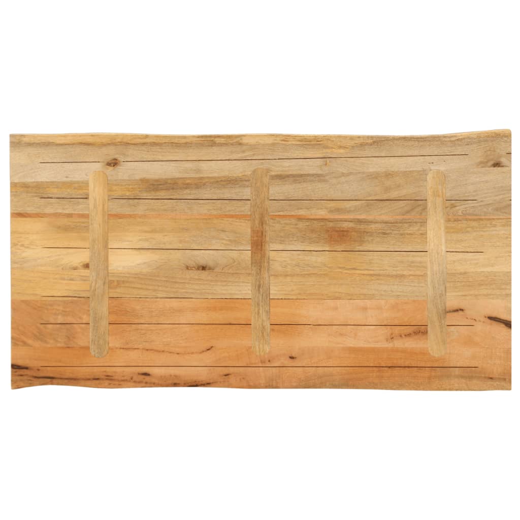 vidaXL Tischplatte mit Baumkante 120x60x3,8 cm Massivholz Mango