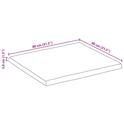 vidaXL Tischplatte mit Baumkante 80x80x3,8 cm Massivholz Mango