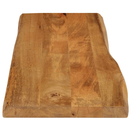 vidaXL Tischplatte mit Baumkante 110x40x2,5 cm Massivholz Mango